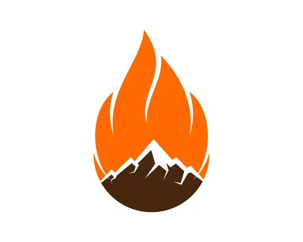 Feuerform Mit Berg Inneren — Stockvektor