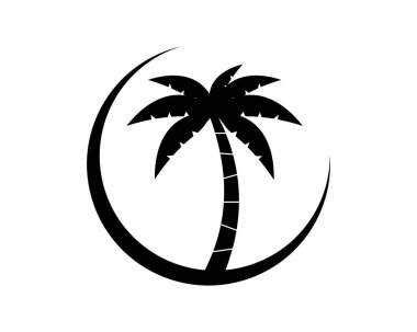 İçinde palmiye ağacı olan çember