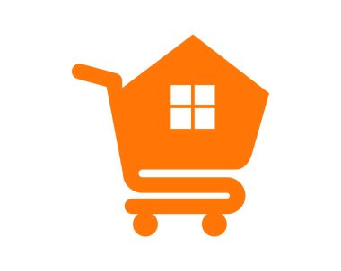 İçinde ev şekli olan bir Trolly.