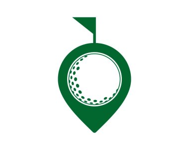 İçinde golf topu olan konum broşu