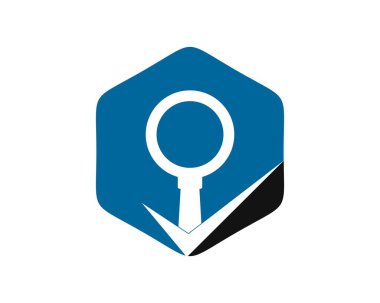 Büyüteçle altıgen ve içeriyi kontrol et