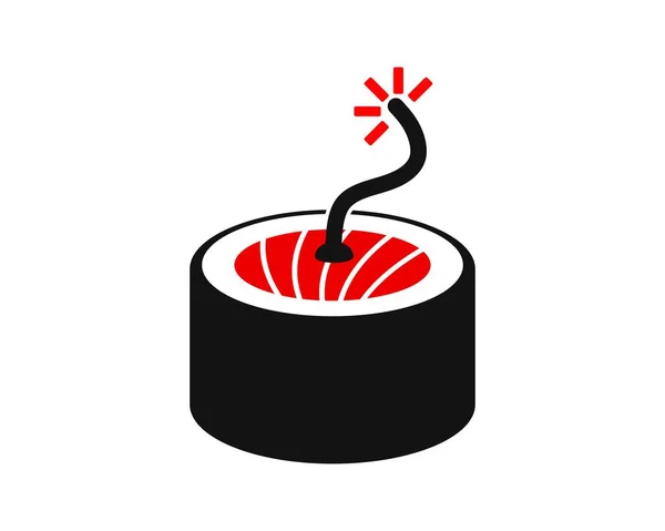 爆弾の形をした寿司 — ストックベクタ