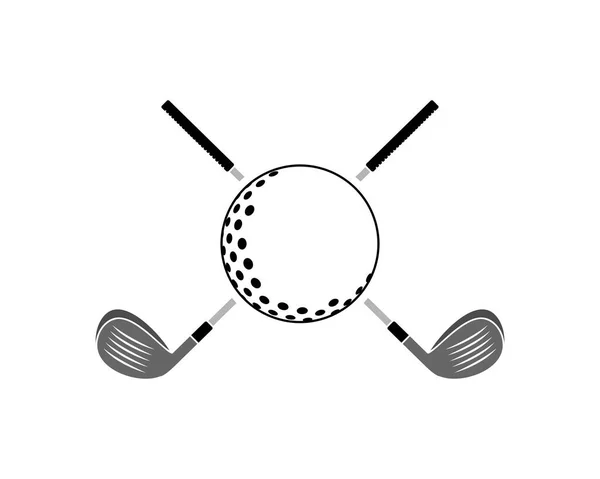 Golfklubba Med Golfboll Inuti — Stock vektor