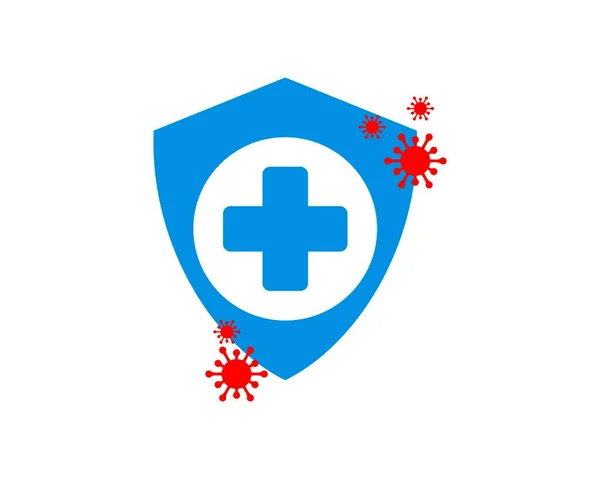 Escudo Con Logotipo Salud Interior — Archivo Imágenes Vectoriales