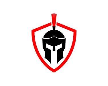 İçinde Spartan olan kalkan şekli