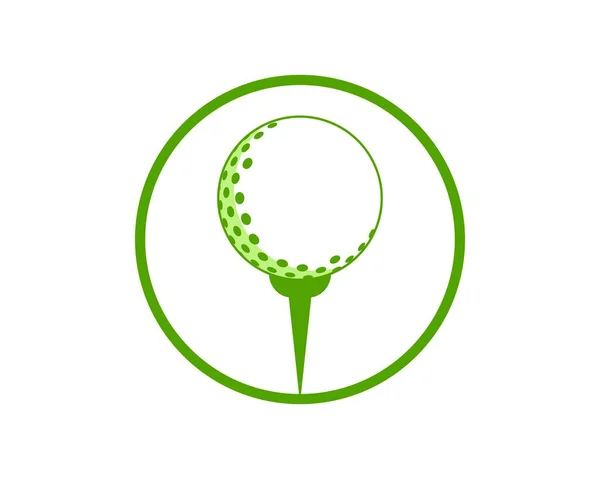 Cirkel Med Golfboll Inuti — Stock vektor