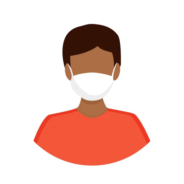Koronavirüs Grip Hava Kirliliği Virüsler Hastalıklardan Korunmak Için Maske Takan — Stok Vektör