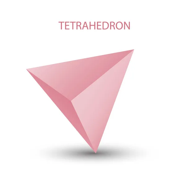 Tetraedro Rosa Con Gradientes Para Juego Icono Diseño Paquete Logotipo — Foto de Stock
