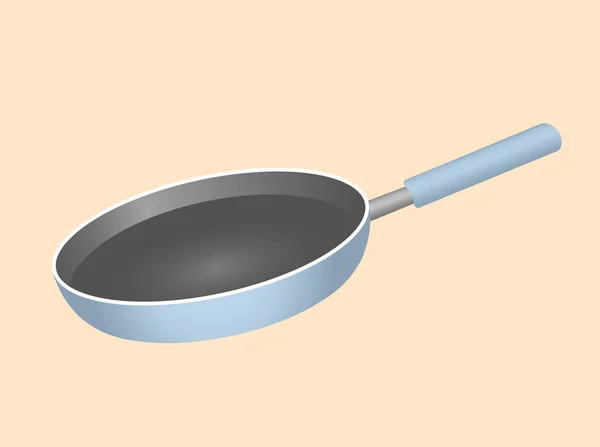 Flat Illustration Frying Pan Cooking — Stock Photo, Image