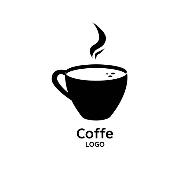 Logo d'une tasse de café, thé sur un fond isolé. Design pour icône, bannière, affiche, carte postale, café, restaurant. Illustration vectorielle plate — Image vectorielle