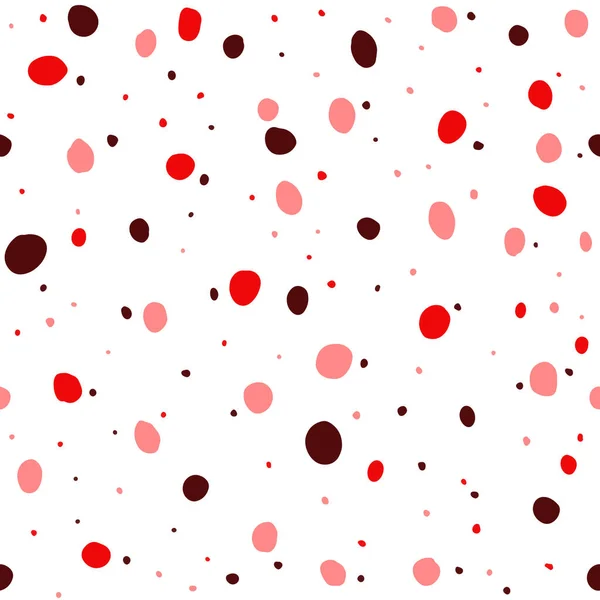 Textura Červenými Růžovými Puntíky Bezešvé Textury Ilustrace Tečkami Pro Textil — Stockový vektor
