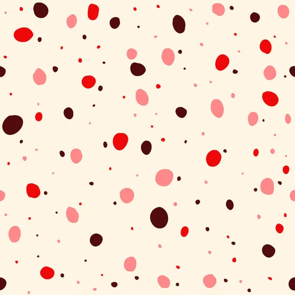 Tekstur Berwarna Merah Merah Muda Polka Dot Ilustrasi Tekstur Mulus - Stok Vektor