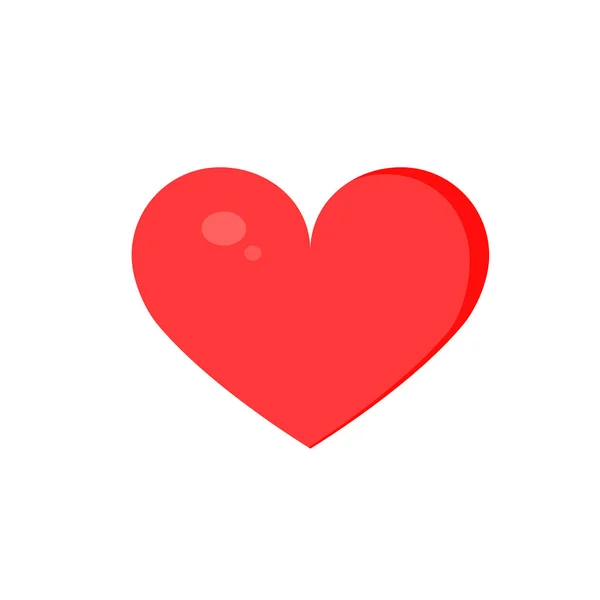 Red Heart Design Icon Vector Illustration Logo Valentine Day — Stock Vector