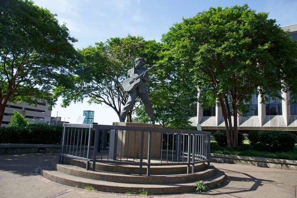 Downtown Memphis Primavera 2022 Estátua Elvis — Fotografia de Stock