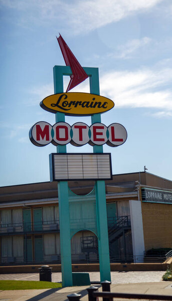 Downtown Memphis, Spring 2022, Lorraine Motel sign