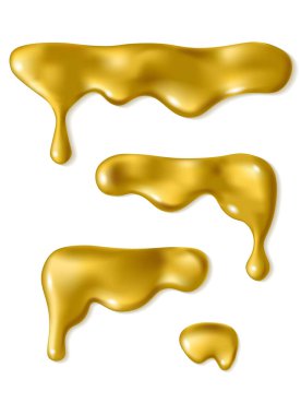 Sıvı altın krema damlaları