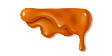 Erimiş karamel sosu damlası