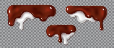 Erimiş çikolata ve krema seti.