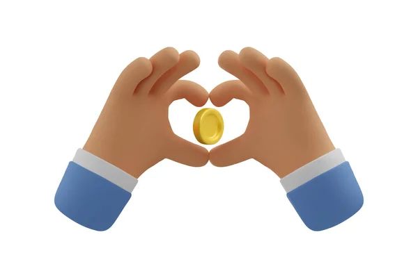 3D simge elleri jesti sever