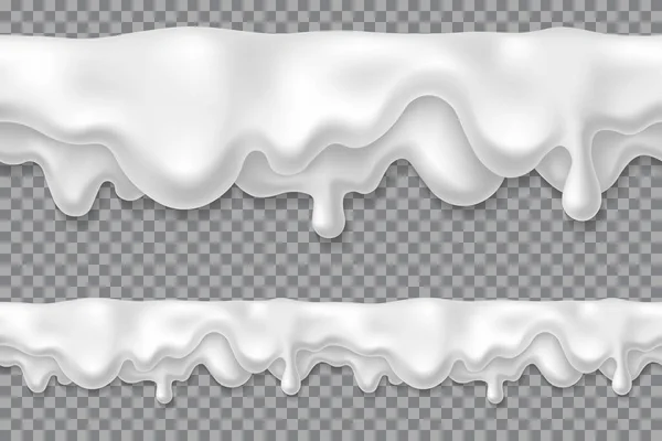 흰 우유 크림 방울 의무성 한경계 — 스톡 벡터