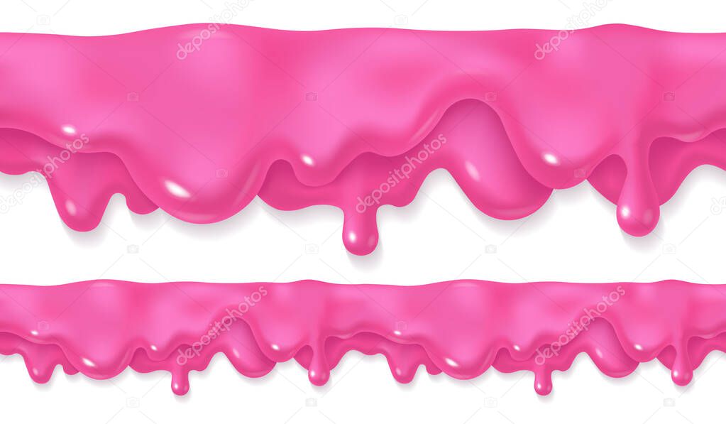 Seamless dripping melted pink icing