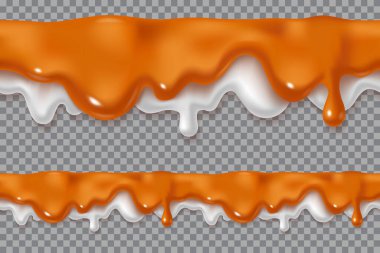 Kusursuz sınır kreması karamel sosu damlaları