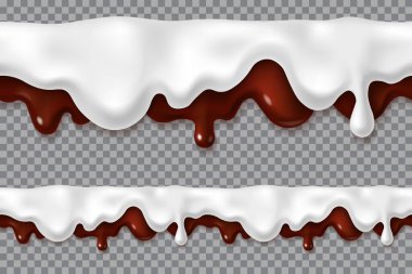 Kusursuz erimiş çikolata ve krema damlası.