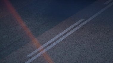 Otobüsün sabah insansız hava aracı ile sokak hattı kullanması. Şehir ulaşımı kavramı.