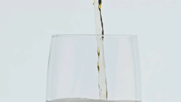 Джет Ллє Пінисту Пивну Посудину Повільний Рух Ячмінний Алкоголь Скляний — стокове фото