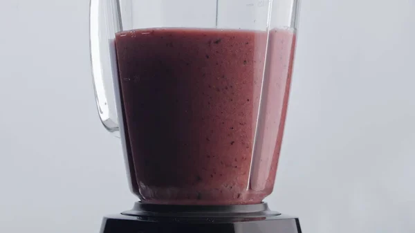 Tasty Vitamin Cocktail Blending Mixer Super Slow Motion Close Delicious — Stock Photo, Image