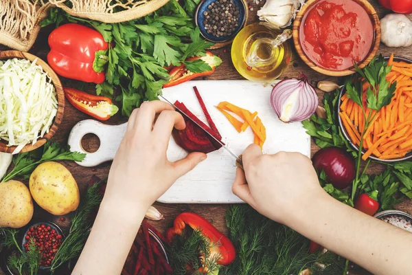 Ingrédients Végétariens Frais Végétaliens Légumes Épices Herbes Pour Manger Sainement — Photo