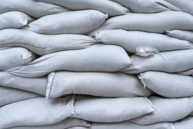 Acil durum için kum torbaları. Arkaplan ve dokular