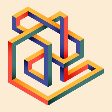 Isometric geometrik şekil soyut arka plan modern klasik sanat tarzı. Tasarım ögesi şablonu poster, arkaplan, yayın, broşür, broşür, broşür, broşür, illüstrasyon için kullanılabilir