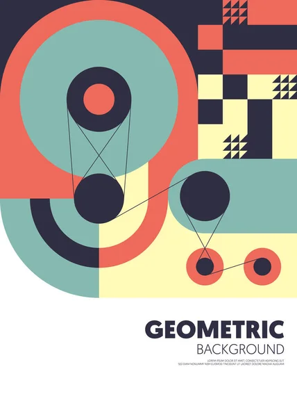 Abstraktní Geometrický Tvar Pozadí Moderní Plochý Design Styl Šablonu Designového — Stockový vektor