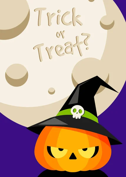 Happy Halloween Party Template Design Background Decorative Pumpkin Flat Design — 스톡 벡터