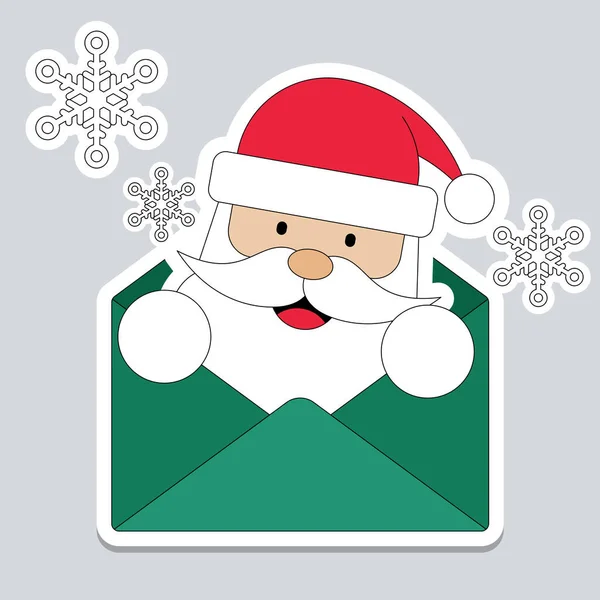 Feliz Navidad Feliz Año Nuevo Concepto Con Santa Claus Elemento — Vector de stock