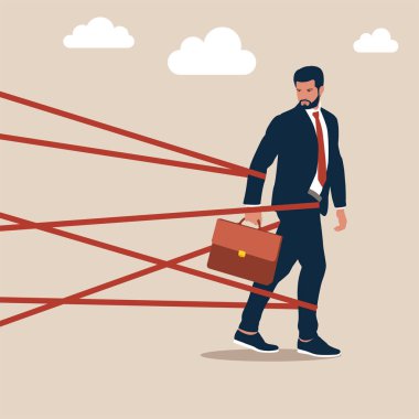 İşadamı bürokrasiyle bağlanmış, elinden geleni ardına koymadan kaçmaya çalışıyor. İş zorluğu ya da kariyer engeli, sınırlama ve tuzak ya da başarı kavramının üstesinden gelmek için mücadele.