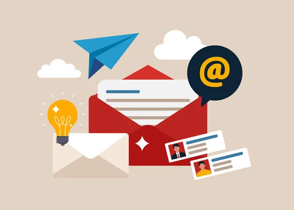 Mail Mensagens Campanha Email Marketing —  Vetores de Stock