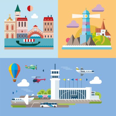 Modern düz tasarım kavramsal illüstrasyon.