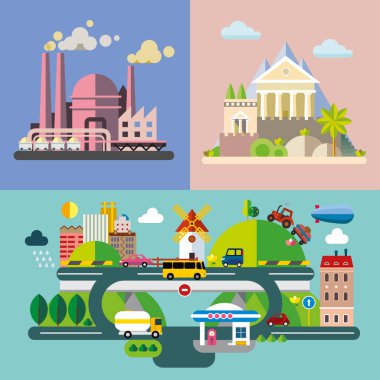 Modern düz tasarım kavramsal illüstrasyon.