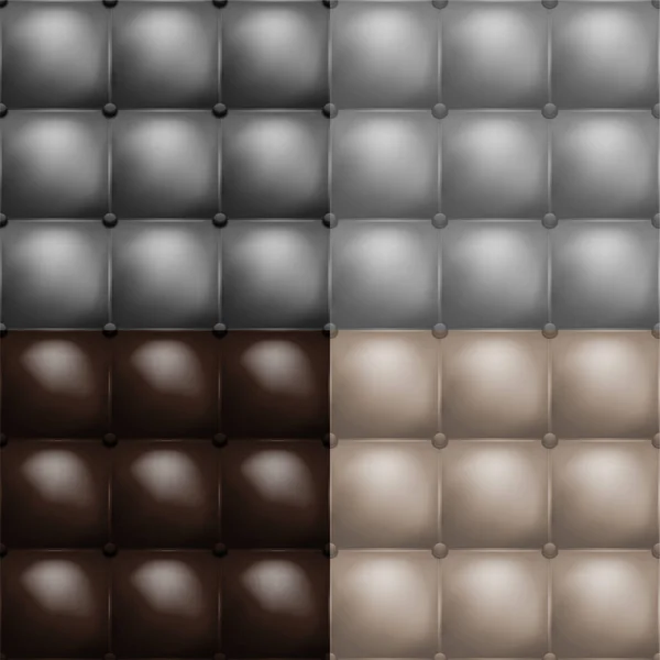 Canapé Chaise Cuir Boutonné Brillant Coloré Texture Motif Symétrie Brun — Image vectorielle