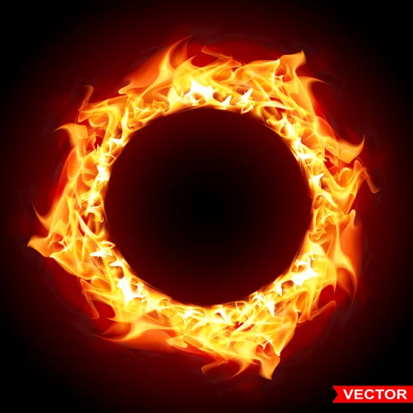 Realistic Burning Black Fire Flame Sun Shiny Bright Elements Isolated — Stock Vector