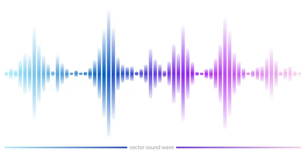 Sound Wave Colorful Vector Illustration - Stok Vektor