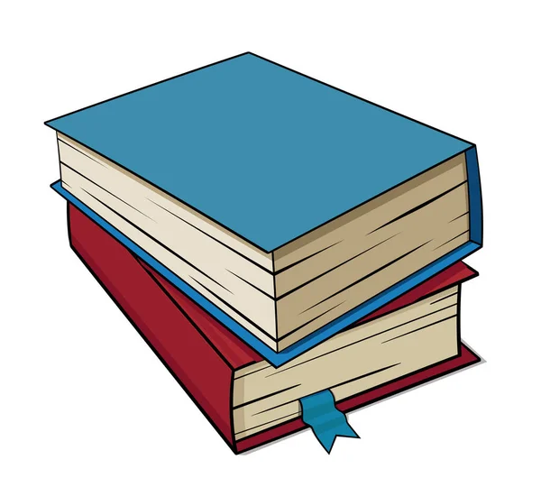 Hand Drawn Cartoon Books Illustration — Vector de stock