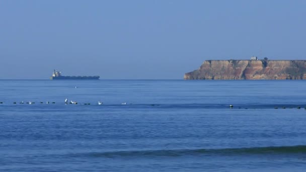 Cabo Adjiyask en el Mar Negro. — Vídeos de Stock