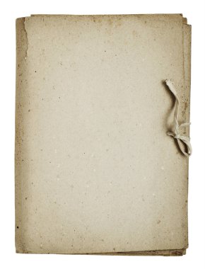 Beyaz arkaplanda izole edilmiş kağıtlar için eski dizin