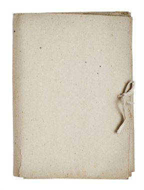 Beyaz arkaplanda izole edilmiş kağıtlar için eski dizin