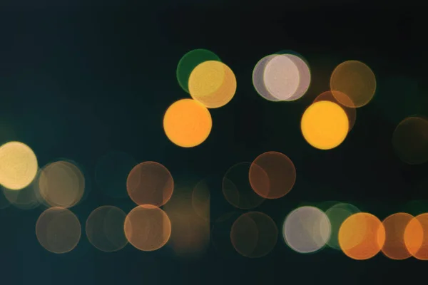 Gece şehir ışıkları arka planı bokeh