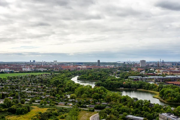 Ładny Widok Architekturę Kopenhaską Danię Widok Lotu Ptaka Europie Architektura — Zdjęcie stockowe