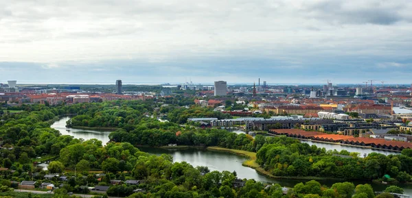 Nice view of the Copenhagen architecture. Denmark. Aerial view. Europe.